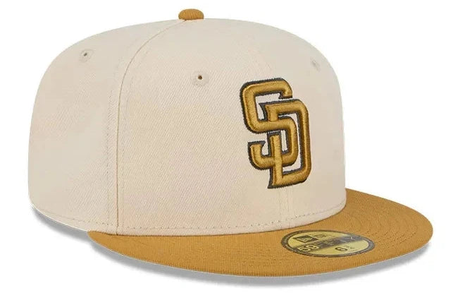New Era San Diego Padres 2-Tone Color Pack 59FIFTY Fitted Hat-Light Beige/Khaki product image 1, provided for visual
