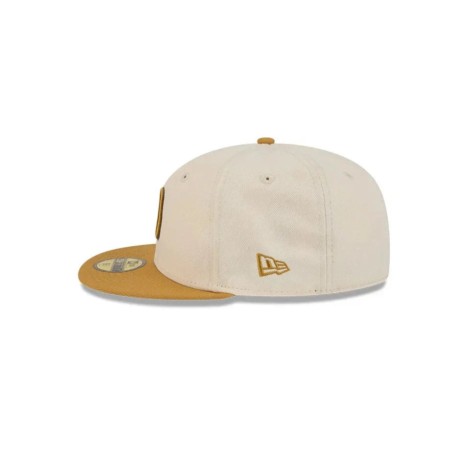 New Era San Diego Padres 2-Tone Color Pack 59FIFTY Fitted Hat-Light Beige/Khaki product image 4, provided for visual
