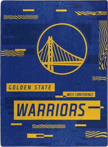 Golden State Warriors 60x80 Raschel Throw Blanket product image 1, provided for visual reference and product detail review