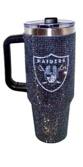 Las Vegas Raiders Bling Colossal 40 oz Rhinestone Handle Tumbler Black product image 1, provided for visual reference and