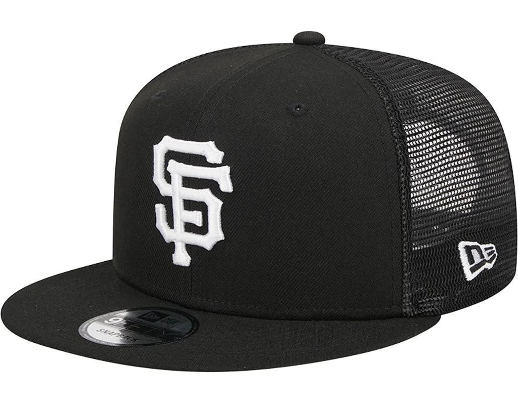 New Era San Francisco Giants 9FIFTY Trucker Snapback- Black/White product image 1, provided for visual reference and product