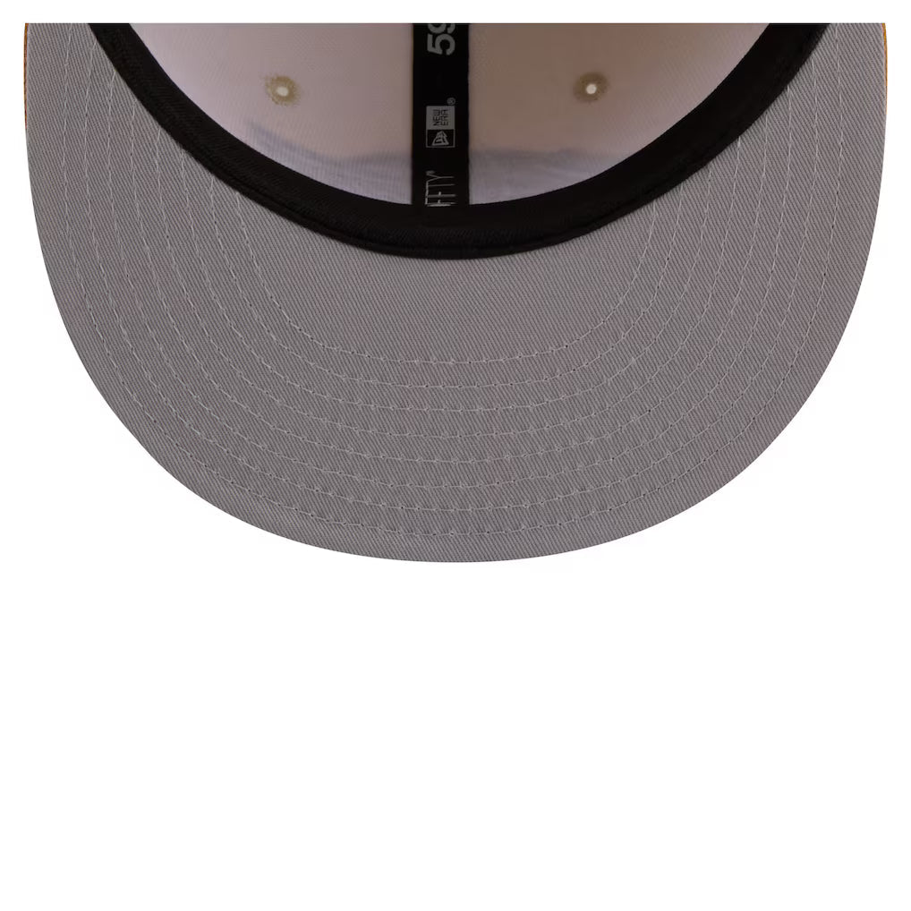 New Era Los Angeles Lakers 2-Tone Color Pack 59FIFTY Fitted Hat-Cream/Tan product image 5, provided for visual reference and