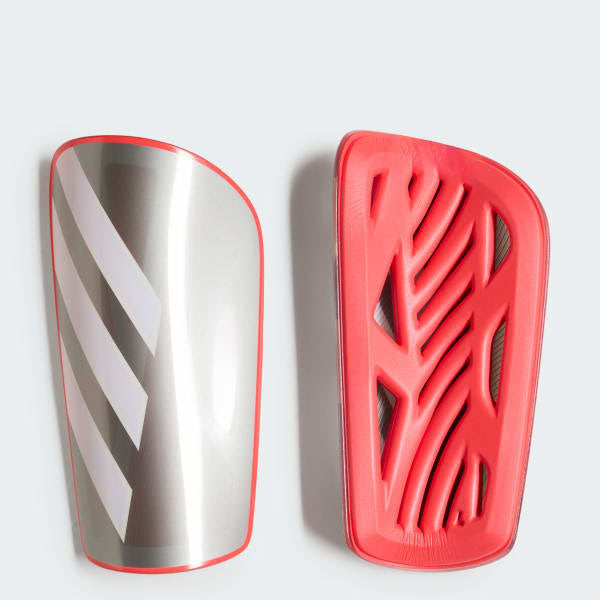 TIRO SHINGUARD LEAGUE - Iron Metallic / Lucid Red product image 1, provided for visual reference and product detail review