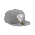 New Era Las Vegas Raiders 59FIFTY Fitted Hat - Grey product image 1, provided for visual reference and product detail review