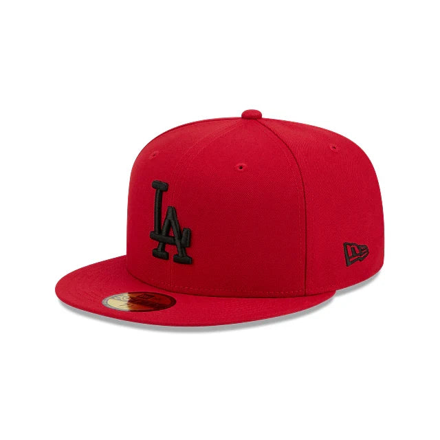 New Era Los Angeles Dodgers Basic 59FIFTY Fitted Hat - Scarlet product image 2, provided for visual reference and product