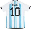 2022-2023 Argentina Home Shirt Messi #10 product image 1, provided for visual reference and product detail review