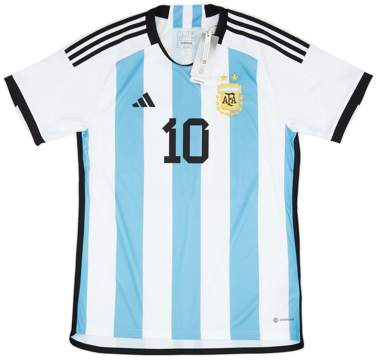 2022-2023 Argentina Home Shirt Messi #10 product image 2, provided for visual reference and product detail review