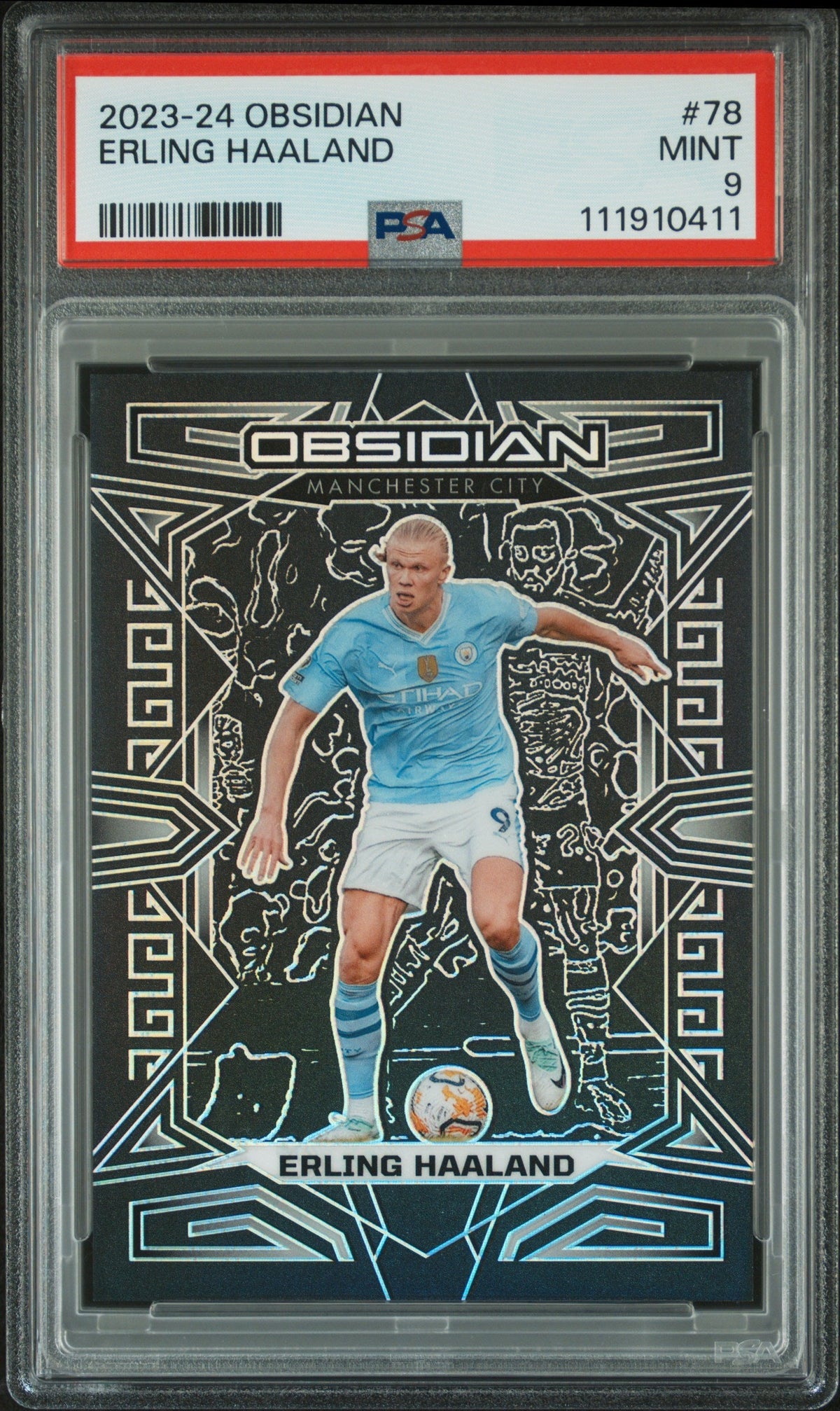 2023 Panini Obsidian #78 Erling Haaland /120 - Psa 9 product image 1, provided for visual reference and product detail review