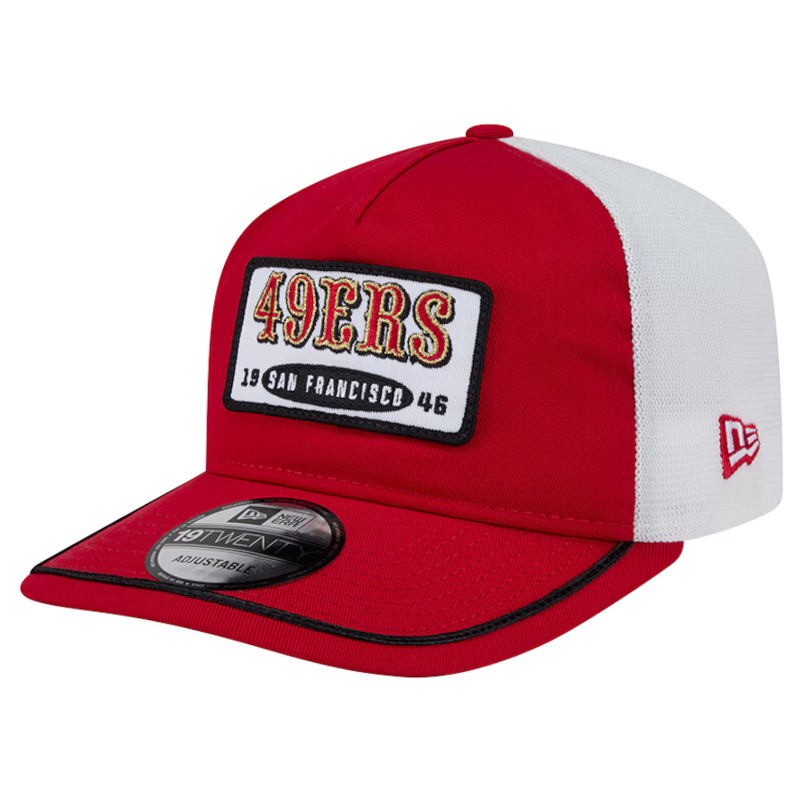 New Era San Francisco 49ers EMB Patch 19TWENTY Adjustable Hat-Red product image 2, provided for visual reference and product