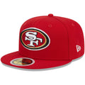New Era Youth Scarlet San Francisco 49ers Main 59FIFTY Fitted Hat product image 1, provided for visual reference and product