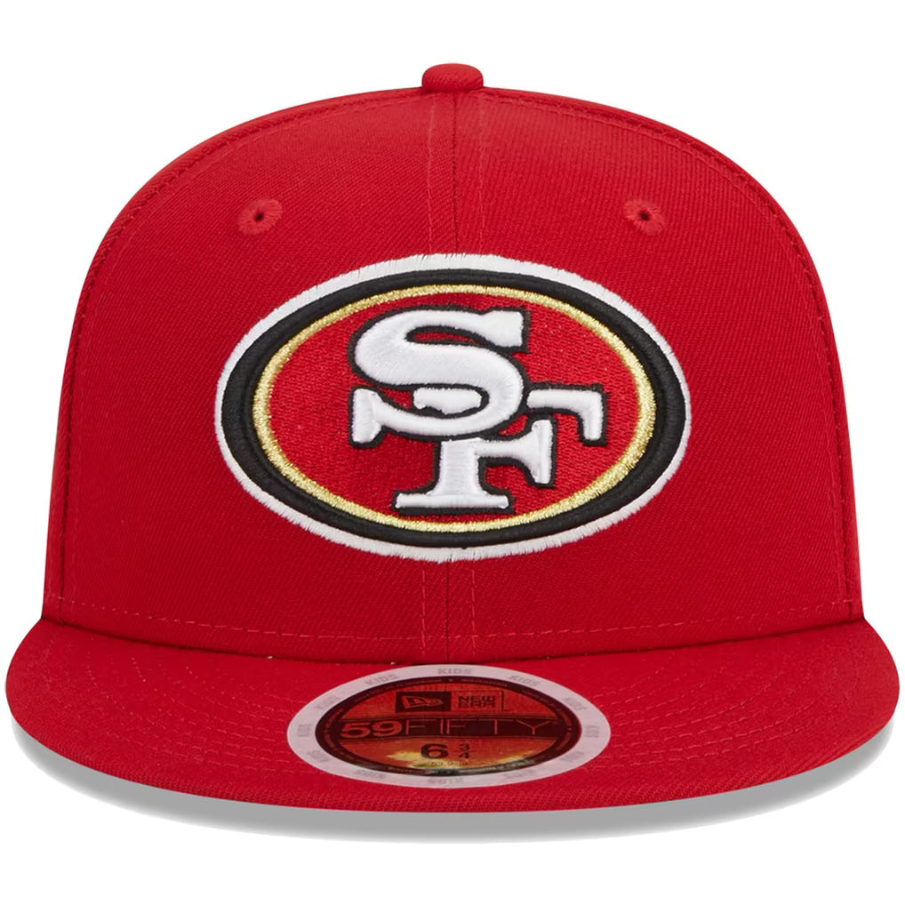 New Era Youth Scarlet San Francisco 49ers Main 59FIFTY Fitted Hat product image 3, provided for visual reference and product