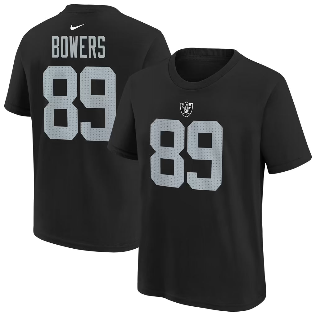 Nike Youth Las Vegas Raiders Logo Brock Bowers Player Name & Number T-Shirt product image 3, provided for visual reference