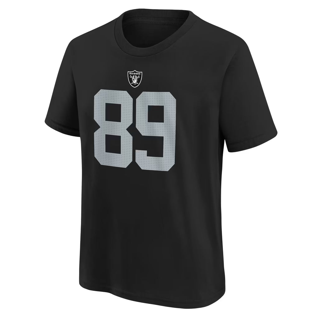 Nike Youth Las Vegas Raiders Logo Brock Bowers Player Name & Number T-Shirt product image 1, provided for visual reference