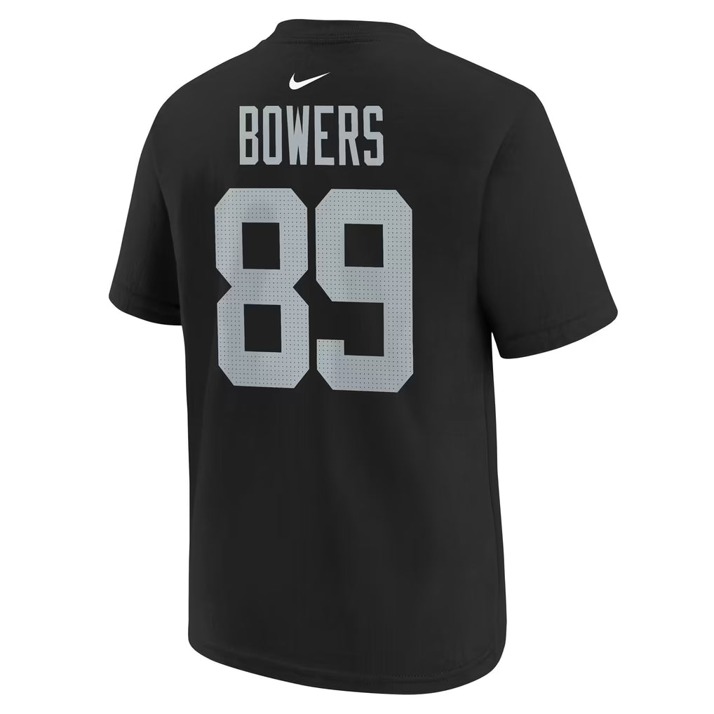 Nike Youth Las Vegas Raiders Logo Brock Bowers Player Name & Number T-Shirt product image 2, provided for visual reference