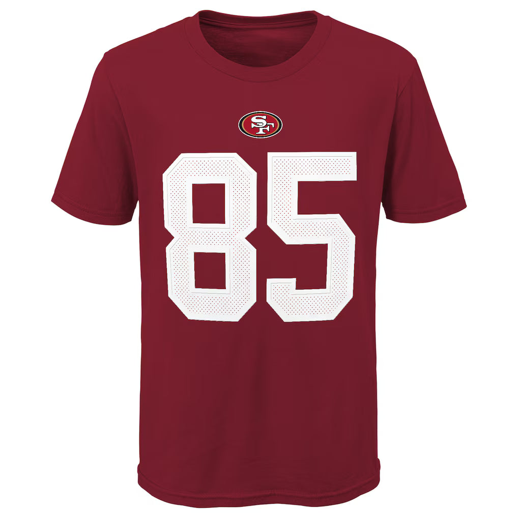 Nike Youth San Francisco 49ers Logo George Kittle Player Name & Number T-Shirt product image 1, provided for visual