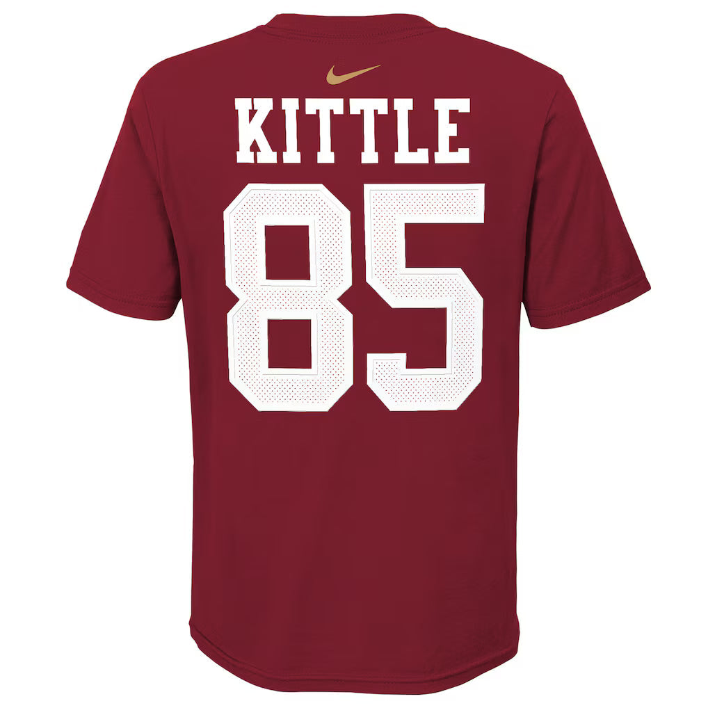Nike Youth San Francisco 49ers Logo George Kittle Player Name & Number T-Shirt product image 2, provided for visual